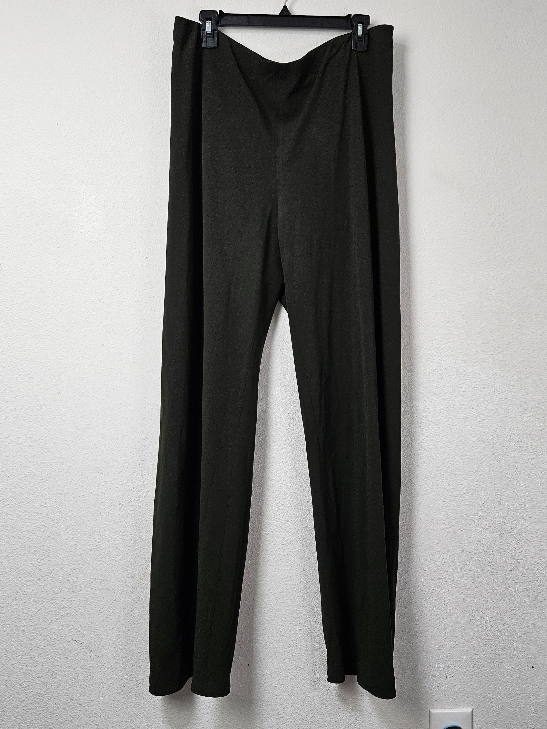 Vince Dark Olive Green Wide Leg High-Waist Pants Size Xl